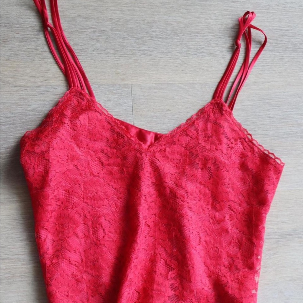 Vintage Victoria's Secret Red Lace Camisole